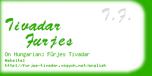 tivadar furjes business card